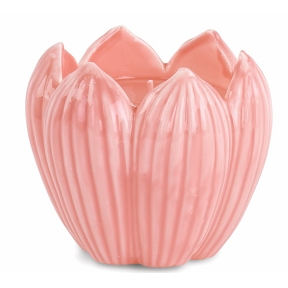 Bougie tulipe rose ø 10.5 ht 9 cm