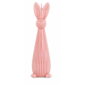 Bougie lapin rose ht 22 cm