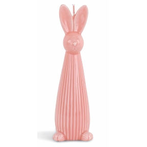 Bougie lapin rose ht 18 cm