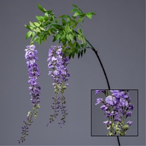 Chute glycine 3 fleurs parme 180 cm