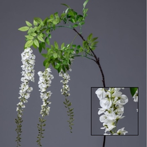 Chute glycine 3 fleurs crème 180 cm