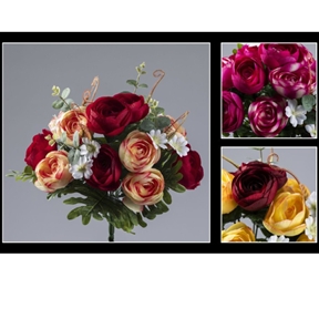 1 x Piquet camelia fleurette 3 couleurs 36 cm