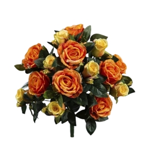 Piquet de rose jaune orange 51 cm