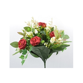 Piquet camélia jasmin rouge 44 cm