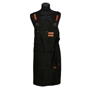 Tablier tissu noir