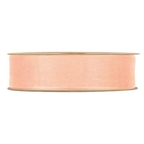 Ruban organza mat 25mm x 20m pêche