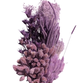 Bouquet fleurs séchées assorties amethyste 250grs