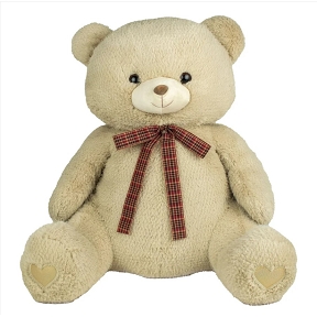 Ours beige noeud écossais