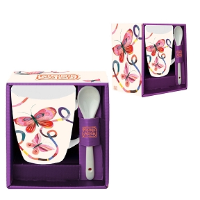 Mug + cuilliere "butterfly"