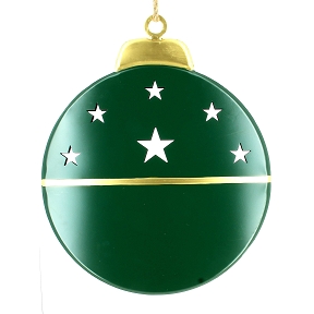 Boule déco métal à suspendre vert ø 50cm
