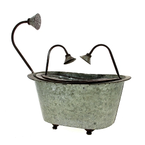 Baignoire métal blanchi set de 3