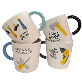 1 X Mug papa  ø 11 ht 11 cm