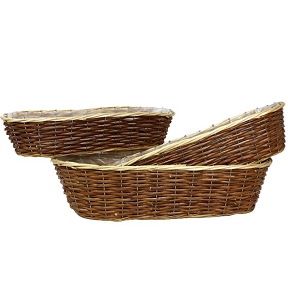 Jardinière osier brut "perry" set de 3
