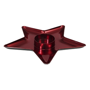 Assiette résine forme étoile rouge 31cm