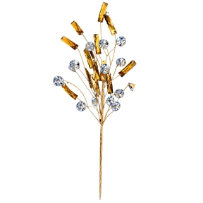Branche déco diamant or-argent ht 23cm