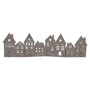 Décor maison feutrine beige 43.5 x 12.5cm
