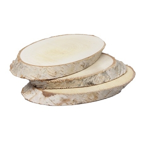 Tranche bois ovale 12-16 x 25 ht 2cm