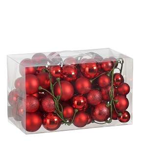 Guirlande boule rouge 180cm