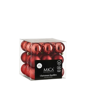 Boule Noël rouge ø 60mm x27