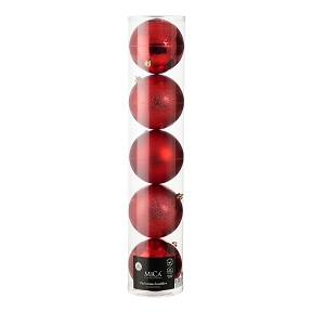 Boule Noël rouge combi ø 200mm x5