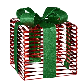 Cadeau rouge 15 x 15 x 17cm