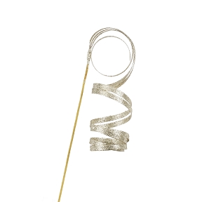 Branche rattan plat champagne pailletée ht 48cm