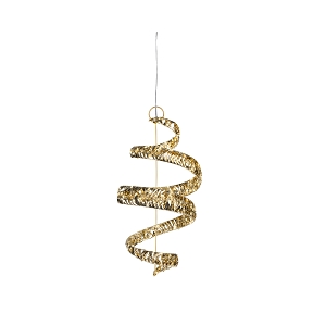 Tourbillon métal or à suspendre + led blanc chaud ø28 ht 63cm