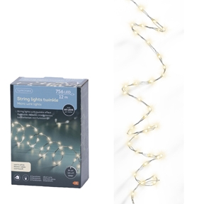 Guirlande 756 micro led blanc chaud 12m