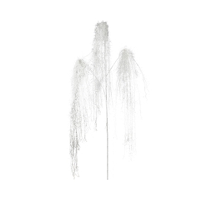 Branche déco blanc pailletée ht 70cm