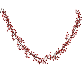 Guirlande baies rouge ht 150cm