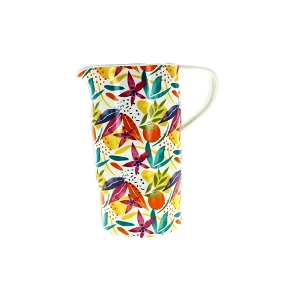 Carafe céramique tropical blanc ø18.5 ht 22cm
