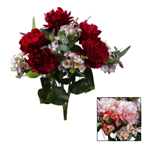 1 x Piquet pivoine jasmin 5 tiges ht 55cm