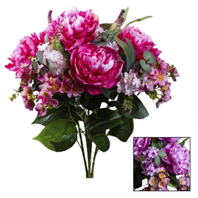 1 x Piquet pivoine jasmin 5 tiges ht 55cm