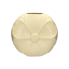 Vase céramique pétale beige ø 30cm