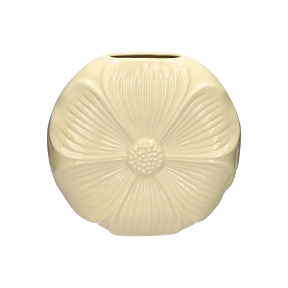 Vase céramique pétale beige ø 40.5cm