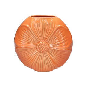 Vase céramique pétale abricot ø 40.5cm