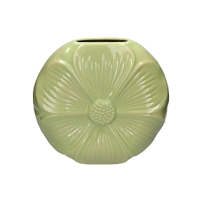 Vase céramique pétale vert amande ø 30cm