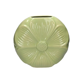 Vase céramique pétale vert amande ø 40.5cm