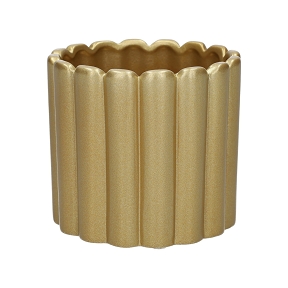 Cache-pot céramique "bliss" or ø7.5 ht 7cm