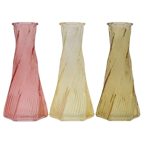 1 x Vase verre couleur "kevin" ø9 ht 19cm