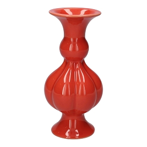 Vase céramique "celia" rouge ø8 ht 16.5cm