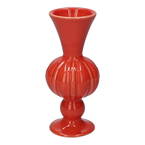 Vase céramique "celia" rouge ø6 ht 16cm