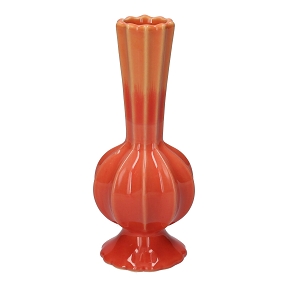 Vase céramique "celia" rouge-orange ø7 ht 16cm