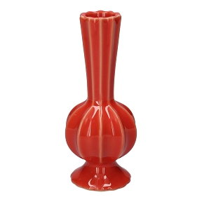 Vase céramique "celia" rouge ø7 ht 16cm
