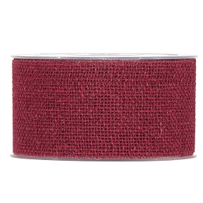 Ruban jute bordeaux 4.5 cm x 20 m