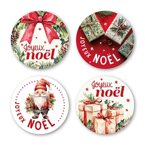 Etiquettes jeso quatro rondo "joyeux noël"