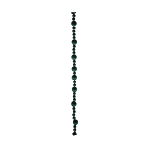 Guirlande de boules velour pailletées vertes ht 205cm