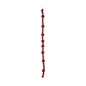 Guirlande boules velours pailletées bordeaux ht 205cm