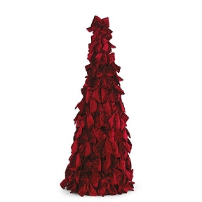 Sapin noeud velours + strass rouge