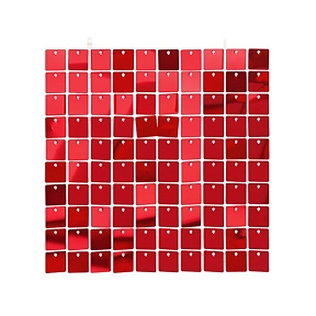 Panneau miroir rouge 30 x 30cm